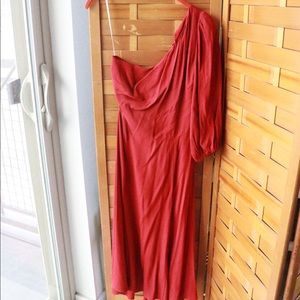 Reformation - One shoulder red dress